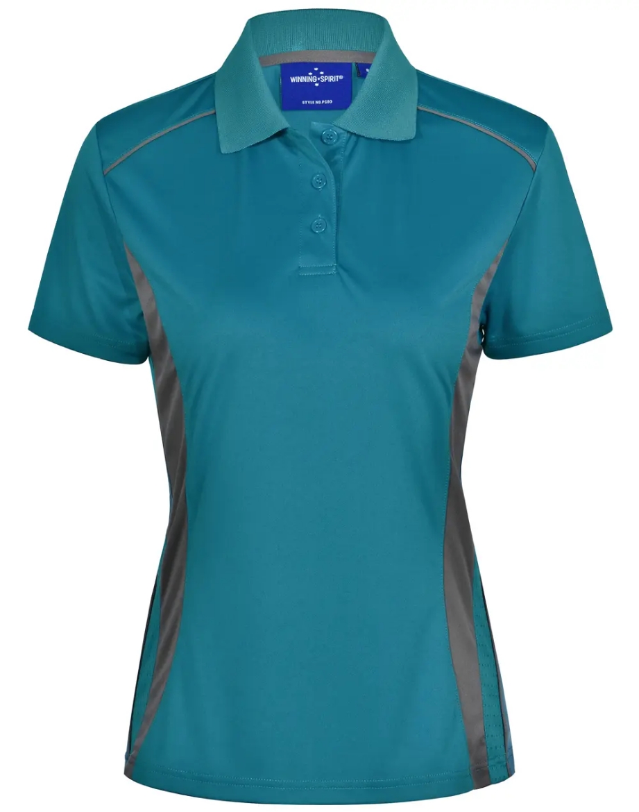 Picture of Winning Spirit, Ladies Cooldry S/S Contrast Interlock Polo